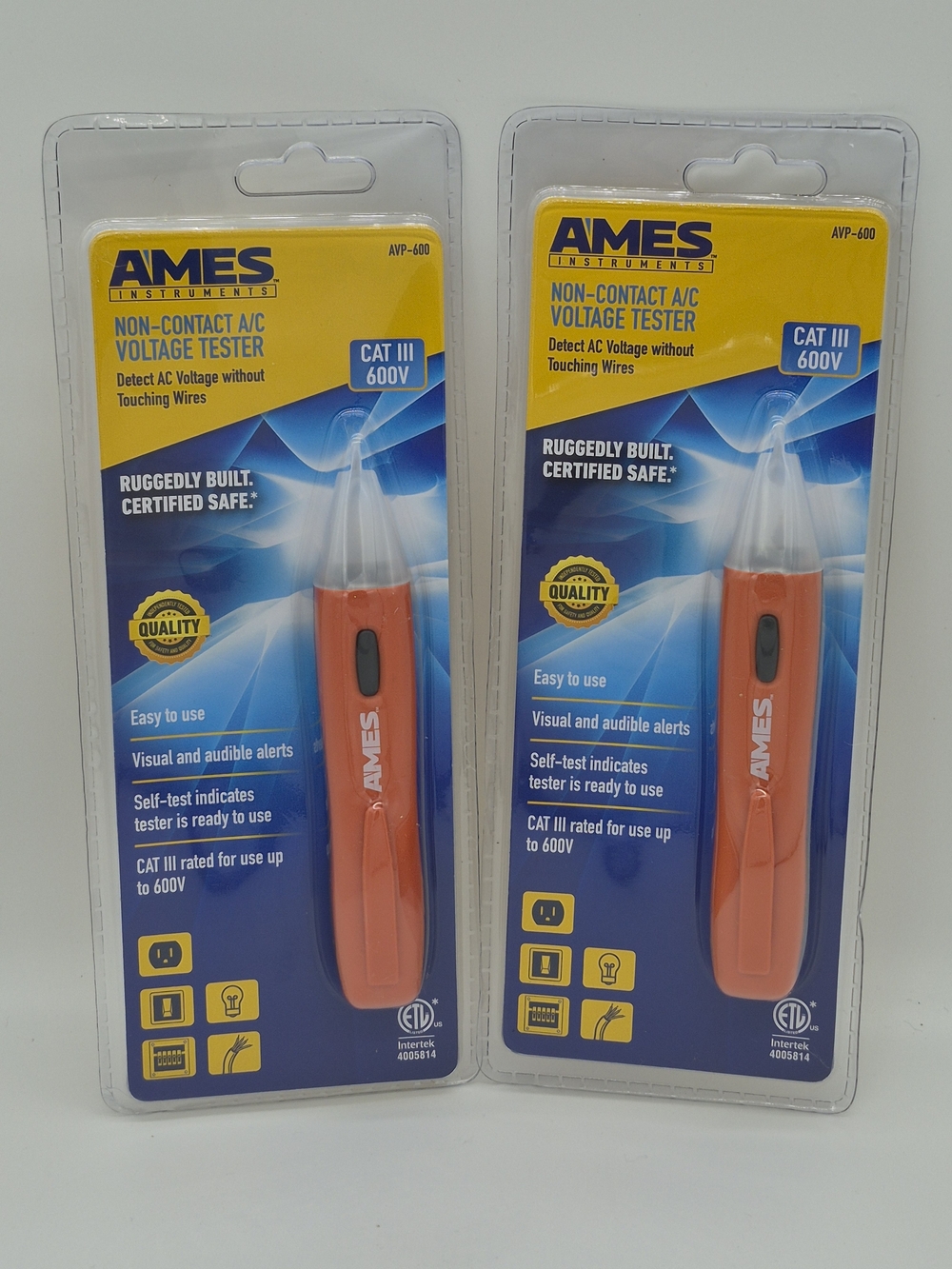 2 Pack Voltage Tester Pen 50-600V Non Contact AC Detector Electric Tool NEW